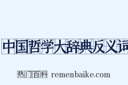 中国哲学大辞典反义词是什么意思的图片